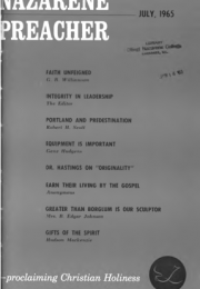 Title Page of Nazarene Preacher