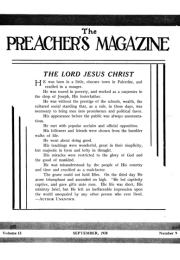 Title Page of Preacher's Magazine
