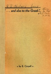 Cover Image of Book - And Also to the Greek