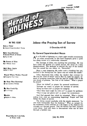 Cover page of Herald of Holiness - July 10, 1950
