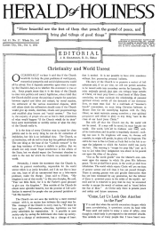 Front page of Herald of Holiness - October 4, 1922