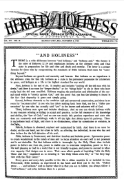 Front page of Herald of Holiness - October 6, 1926