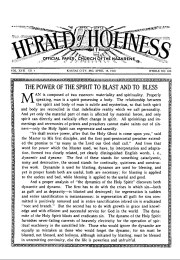 Front page of Herald of Holiness - April 18, 1928