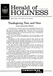 Herald of Holiness - November 23, 1960