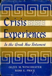 Crisis Experiences in the Greek New Testament