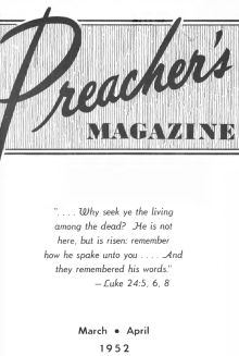 Title Page of Preacher's Magazine
