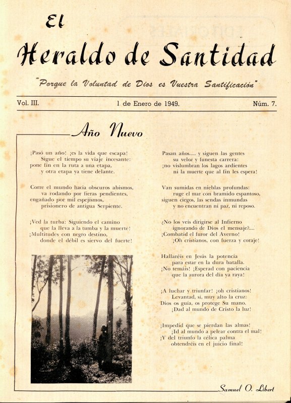 Portada: Año nuevo, Samuel O. Libert