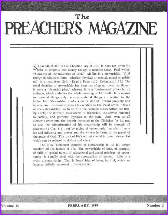 Preacher's Magazine Cover