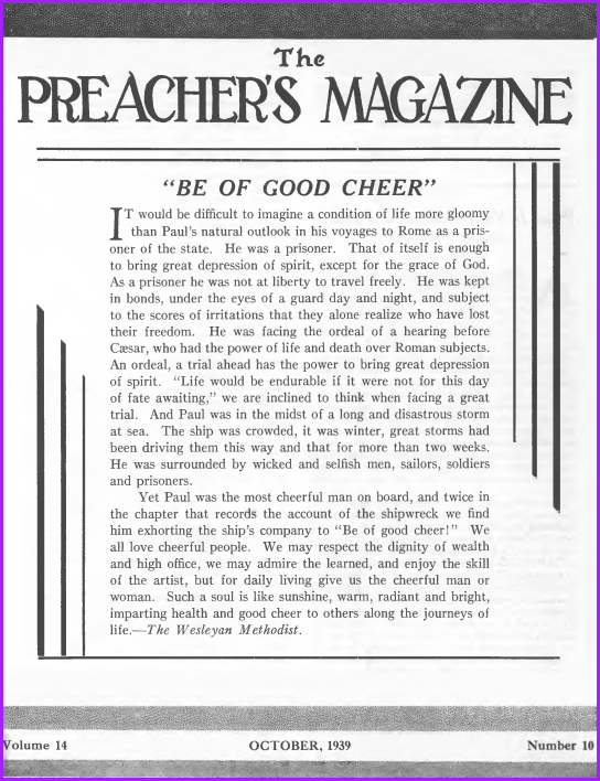 Preacher's Magazine Cover