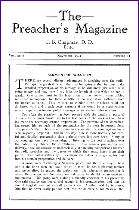 Cover of Preacher's Magazine