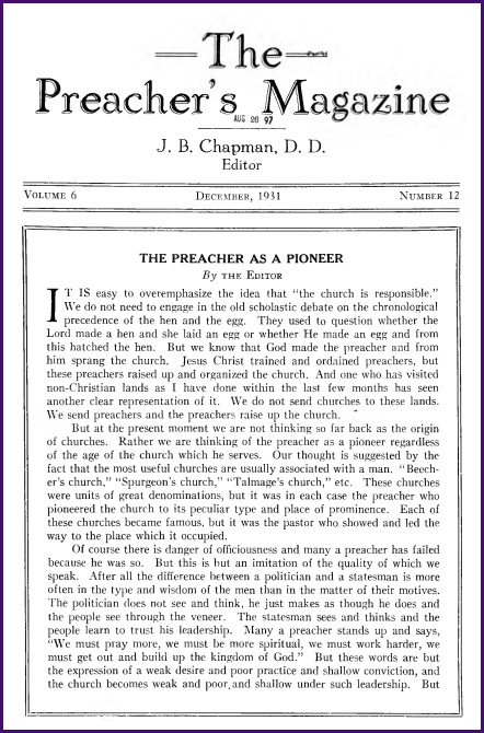 Cover of Preacher's Magazine