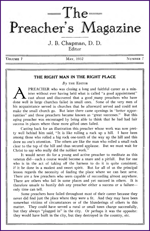 Cover of Preacher's Magazine