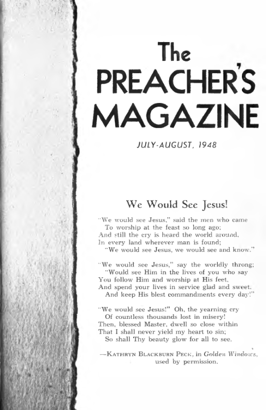 Title Page of Preacher's Magazine