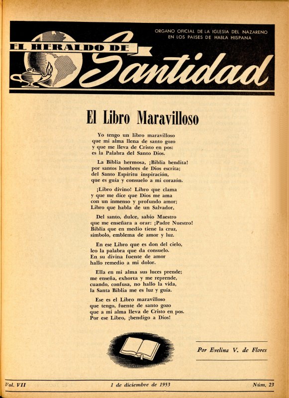 Portada: El libro maravilloso, Evelina V. de Flores