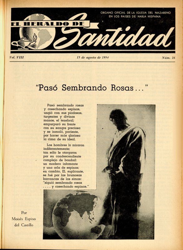 El Heraldo de Santidad, Vol. 8 N° 16, 15 de agosto 1954