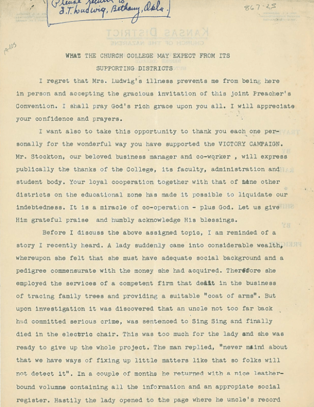 What the Church Can Expect from its Support Districts