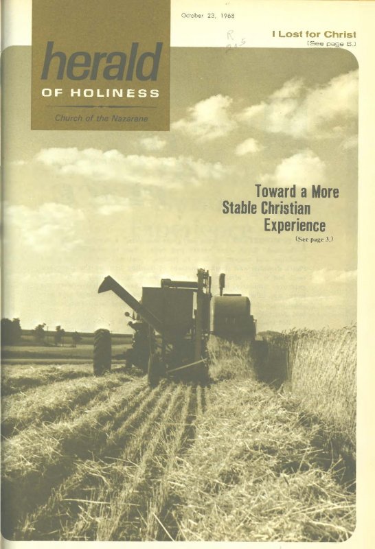 Herald of Holiness - October 23, 1968