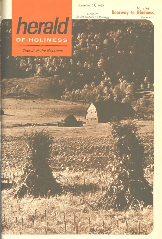 Herald of Holiness - November 27, 1968