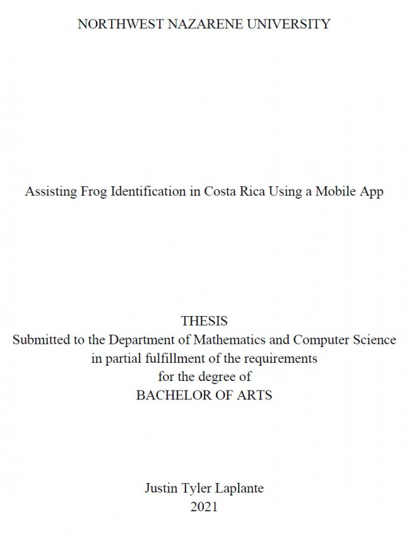 Assisting Frog Identification in Costa Rica Using a Mobile App