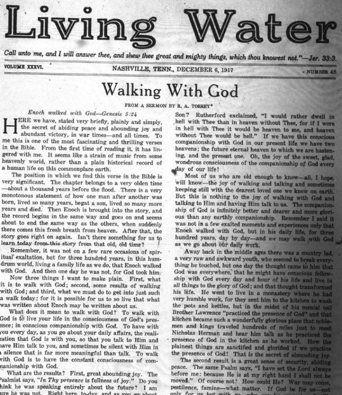 Living Water, Dec. 06, 1917